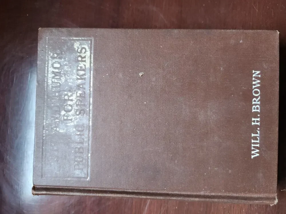 Anecdotes for Public Speakers by Will H Brown Vintage Humor Book